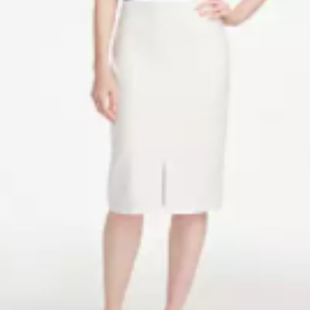 Ann Taylor | Pinstriped Front Slit Pencil Skirt